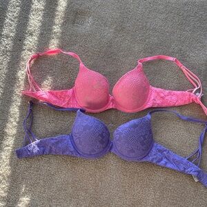 Aerie Lace Sun Demi - pink & purple